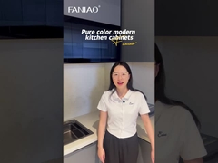 Inżynieryjne drewno Małe szafy kuchenne naturalne drewno ziarno Nowoczesne szafy kuchenne