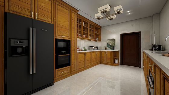 Traditional Solid Wood Kitchen Unit Customized Whole Kitchen Design