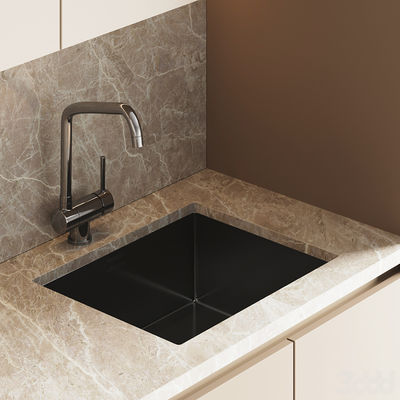 Beige Modern Contemporary EB Board Kitchen Cabinet With Sleek Design Customized