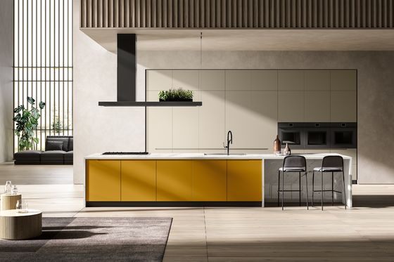 Customized PET Kitchen Cabinets Modern White Kitchen Storage Cabinet