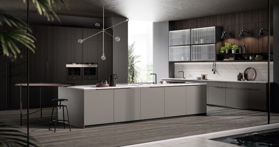 L Shaped Lacquer Kitchen Cabinet Tailored Custom Modern Kitchen Cabinets