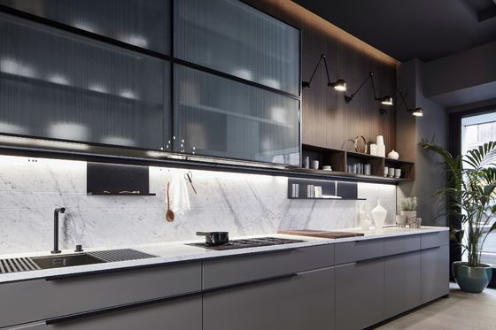 L Shaped Lacquer Kitchen Cabinet Tailored Custom Modern Kitchen Cabinets