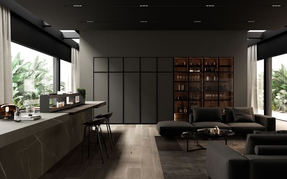 Tailored Lacquer Kitchen Cabinet Customized Modern Kitchen Storage Cabinet