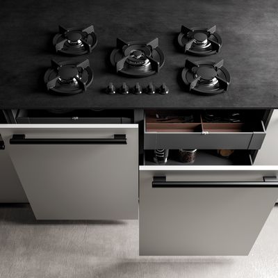 Customized Stylish Kitchen Cabinet Modern Glass Winecase With Bar Table