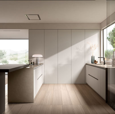Tailored Modern Kitchen Cabinet White Lacquer Kitchen Set And TV Cabinet Customized