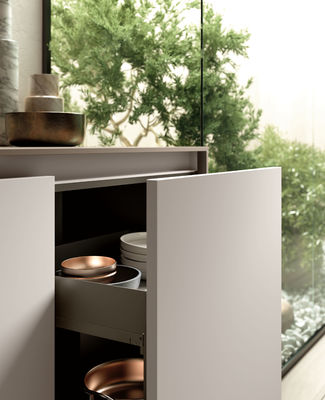 Tailored Modern Kitchen Cabinet White Lacquer Kitchen Set And TV Cabinet Customized