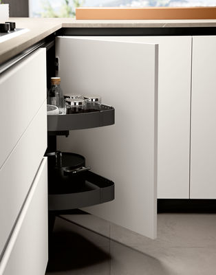 Customized White Lacquer Kitchen Cabinets Modern Kitchen System L Shaped