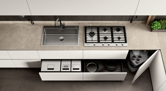 Customized White Lacquer Kitchen Cabinets Modern Kitchen System L Shaped