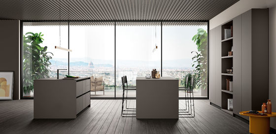 Customized White Lacquer Kitchen Cabinets Modern Kitchen System L Shaped
