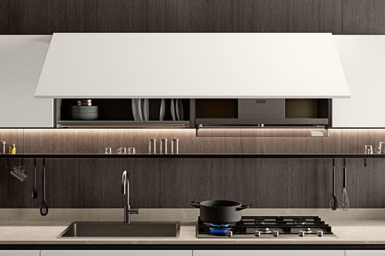 Customized White Lacquer Kitchen Cabinets Modern Kitchen System L Shaped