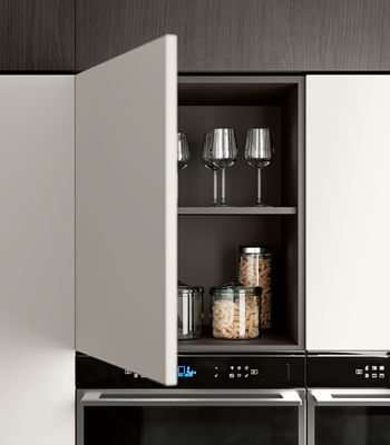 Customized White Lacquer Kitchen Cabinets Modern Kitchen System L Shaped