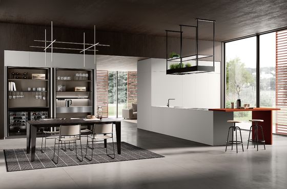 Customized Red And White Kitchen Cabinets Modern Handleless Kitchen Cabinets Design