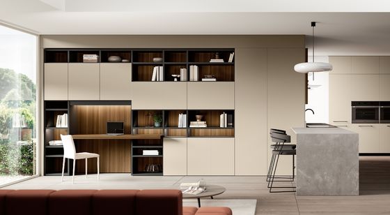 Customized Luxury Modern Beige Color Kitchen Cabinets Whole Kitchen Design