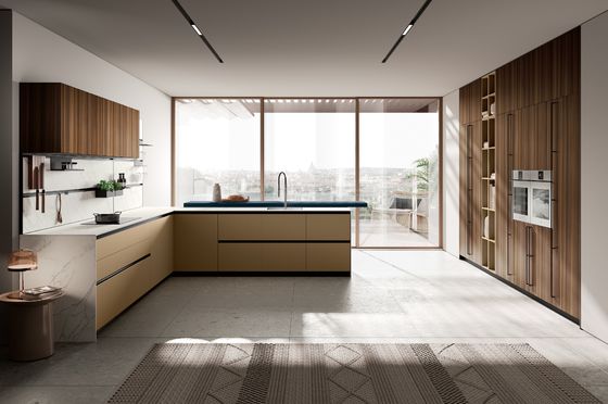 Customized Classic Wood Kitchen Cabinets Storage Solutions With White Cabinet