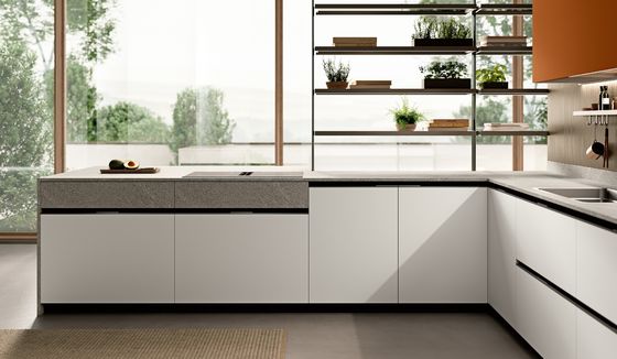 Customized Melamine Kitchen Set Tailored Modern White Kitchen Cabinets