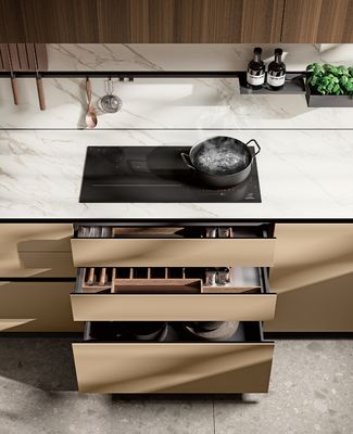 Customized Melamine Kitchen Set Tailored Modern White Kitchen Cabinets