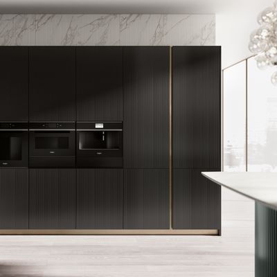 Classic Sleek Design Wood Veneer Kitchen Cabinet Tailored Customized Color