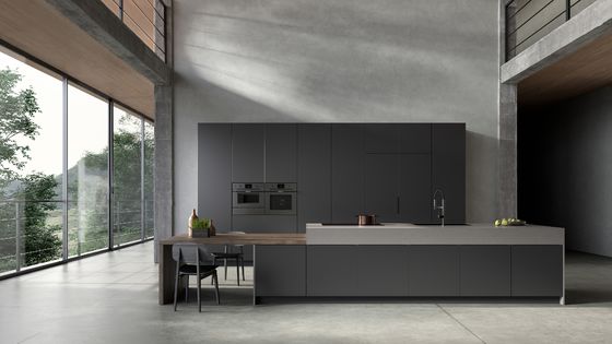 Black Melamine Kitchen Cabinets Tailored Kitchen Cabinet With Island Table