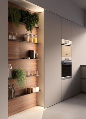 Modern Melamine Kitchen Cabinet Tailored Kitchen Set Custom With Dinning Bar