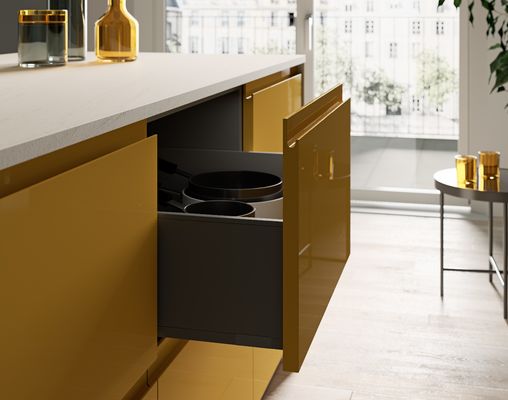 Green Lacquer Kitchen Cabinet Colorful Modern L Shaped Kitchen Cabinets