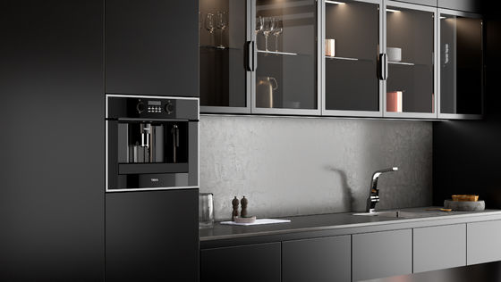 Modern Industrial Style Kitchen Cabinets Tailored Melamine Grey Kitchen System