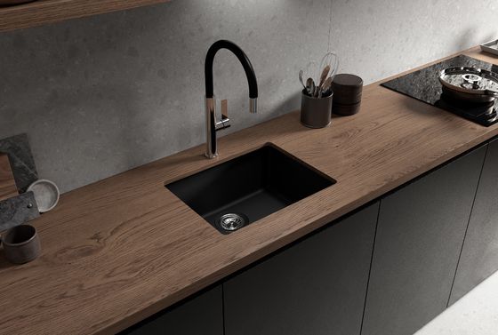 Industrial Style Modern Minimalist Kitchen Cabinets Design Customized Black Kitchen System