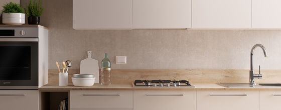 Customized Modern EB Board Kitchen Cabinet Tailored White Kitchen System