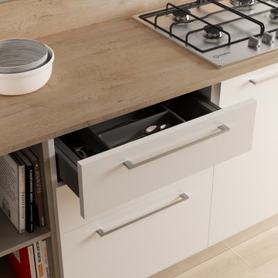 Customized Modern EB Board Kitchen Cabinet Tailored White Kitchen System