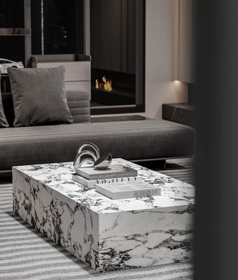 Tailored Wood Veneer TV Cabinet With Black Storage Cabinet And Showcase