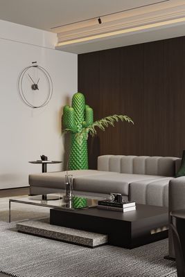 ISO9001 Eco Friendly Customized Living Room Design With Wall TV Cabinet