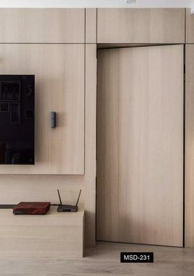 Frameless Custom Hidden Door Minimalist Solid Wood Interior Hidden Door Design