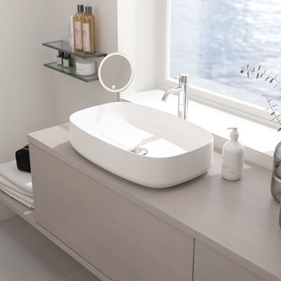 Customized Bathroom Cabinet with Sliding Drawers White Basin