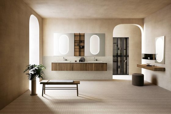 Customized Italian Style Bathroom Cabinet with Make-up Vanity