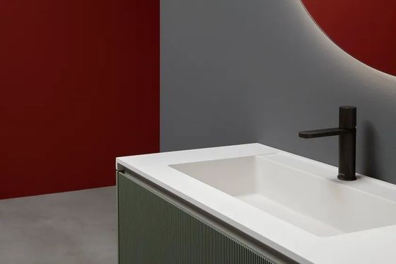 Customized Modern Green and Red Bathroom Vanity Double Sink Bathroom Cabinet