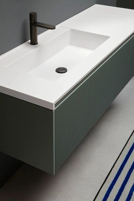 Customized Modern Green and Red Bathroom Vanity Double Sink Bathroom Cabinet