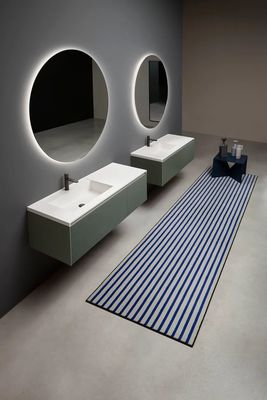 Customized Modern Green and Red Bathroom Vanity Double Sink Bathroom Cabinet