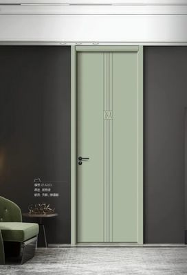 Luxury Interior Modern Solid Wood Door Mutiple Color Minimalist Wood Door Customized