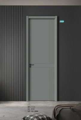 Luxury Interior Modern Solid Wood Door Mutiple Color Minimalist Wood Door Customized