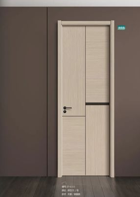 Luxury Interior Modern Solid Wood Door Mutiple Color Minimalist Wood Door Customized