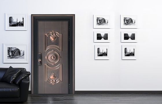 Modern Steel Fireproof Door Single Open Minimalist Interior Door