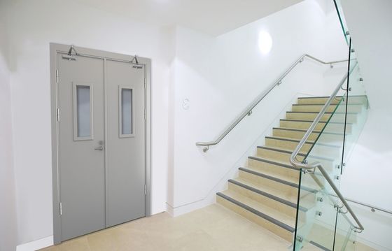 Modern Steel Fireproof Door Single Open Minimalist Interior Door