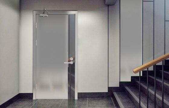 Modern Steel Fireproof Door Single Open Minimalist Interior Door