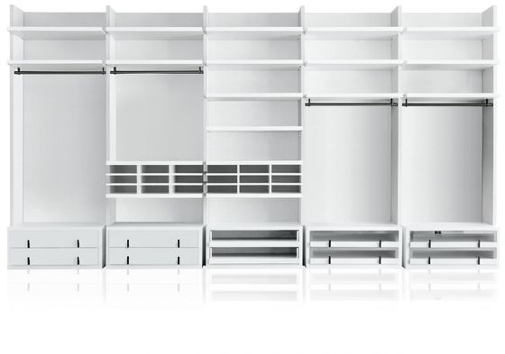Customized Walk-in Wardrobe with Island Cabinet Class Sliding Doors Tailored Closet