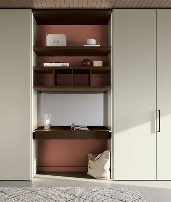 Tailored White Wardrobe with Make-up Vanity L-shaped Customized Closet