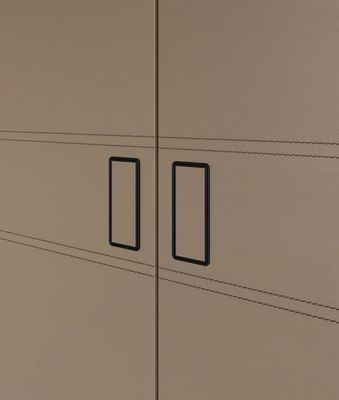 Modern Customized Leather Wardrobe Fitted Bedroom Closet