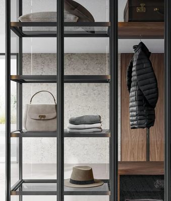 Modern Customized Glass Wardrobe Fitted Bedroom Closet