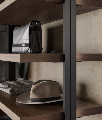 Modern Open Wardrobe Customized Solid Wood Bedroom Wardrobe