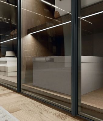 Customized Modern Wardrobe EB Closet with Glass Doors