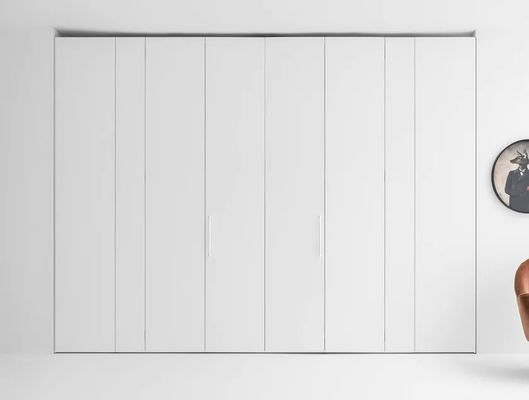 Custom White Closet Bespoke PET Folding Door Wardrobe