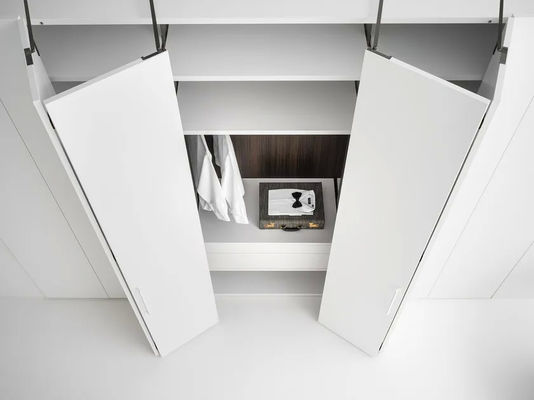 Custom White Closet Bespoke PET Folding Door Wardrobe